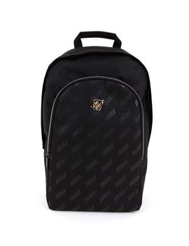 Mochila Siksilk negra con logotipos