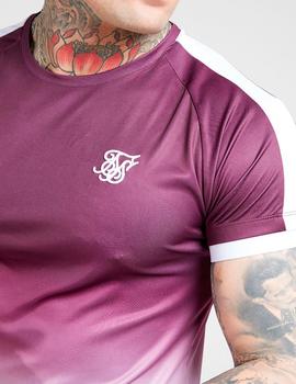 Camiseta Siksilk Fade Tech morada para hombre