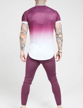 Camiseta Siksilk Fade Tech morada para hombre