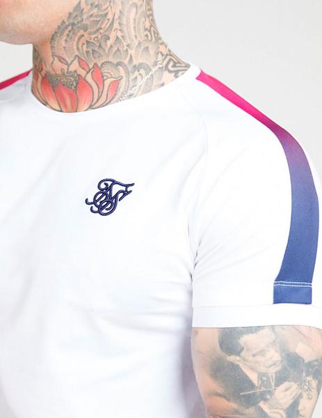 Camiseta Siksilk blanca rosas para