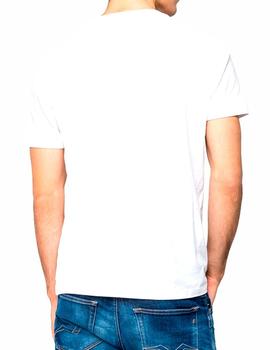 Camiseta Replay blanca con dibujos estampados