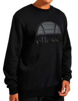 Sudadera Ellesse Manto negra logo reflectante