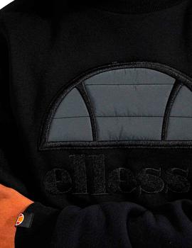 Sudadera Ellesse Manto negra logo reflectante