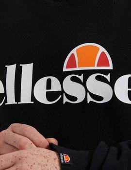 Sudadera Ellesse negra básica logo grande