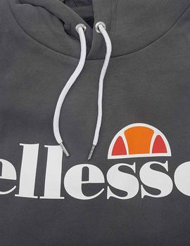 Sudadera capucha Ellesse Gottero gris logo grande