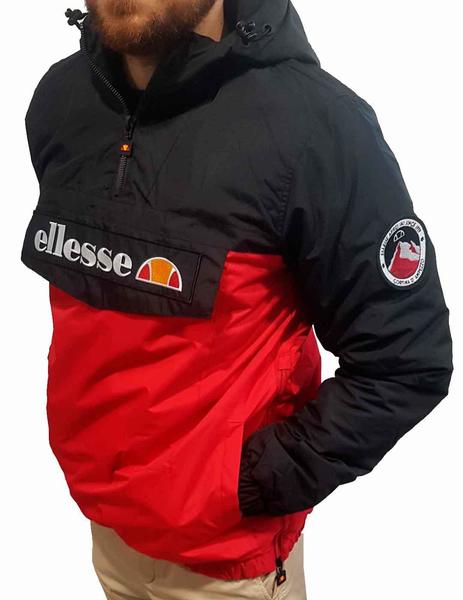 Canguro Capucha Legno Rojo Negro Ellesse para Hombre