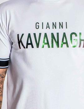 Camiseta Gianni Kavanagh blanca letras verdes