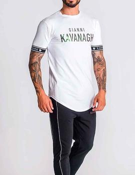 Camiseta Gianni Kavanagh blanca letras verdes