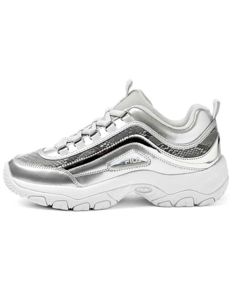 Zapatillas Fila Strada plateadas para mujer