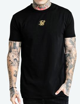 Camiseta Siksilk Reverse Collar Box negra hombre