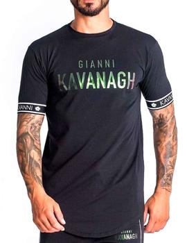 Camiseta Gianni Kavanagh negra letras reflectantes