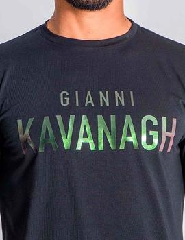 Camiseta Gianni Kavanagh negra letras reflectantes