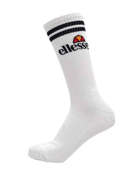 Calcetines Ellesse blancos rayas negras pack 3