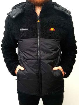 Cazadora Ellesse Sparra negra con borrego hombre