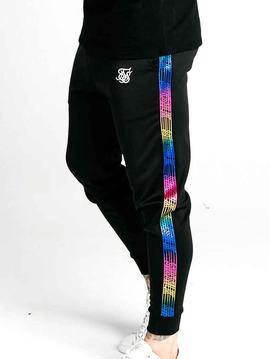 Pantalón SikSilk Fitted Fade Runner negro hombre