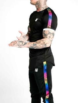 Camiseta Siksilk Vigo Fade Runner Tech negra