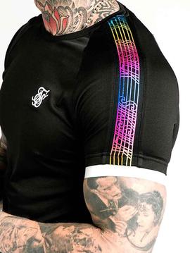 Camiseta Siksilk Vigo Fade Runner Tech negra