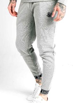 Pantalón SikSilk chándal gris para hombre