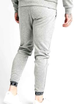 Pantalón SikSilk chándal gris para hombre