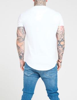 Camiseta Siksilk blanca Core Gym para hombre