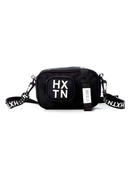 Bandolera HXTN Supply negra letras blancas