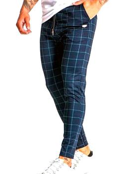 Pantalón Gianni Kavanagh cuadro azul para hombre