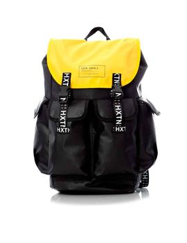 Mochila New Balance HXTN Supply negra con amarillo