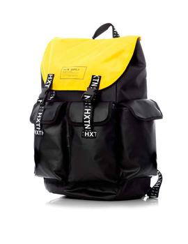 Mochila New Balance HXTN Supply negra con amarillo