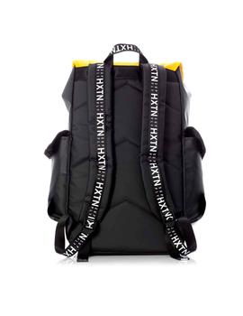 Mochila New Balance HXTN Supply negra con amarillo