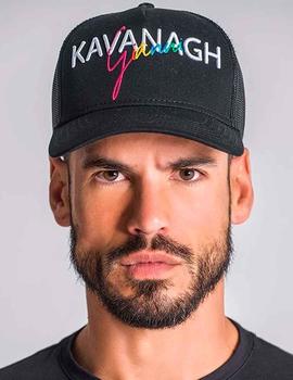 Gorra Gianni Kavanagh negra logo multicolor