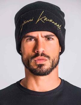 Gorro Gianni Kavanagh negro logo bordado