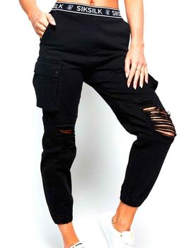 Vaquero SikSilk chica Distressed Cargo Jogger