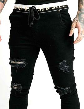 Pantalón SikSilk Deluxe Low cintura elástica negro
