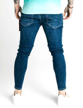 Tejano azul SikSilk Distressed Flight Denims