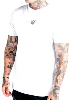 Camiseta ancha SikSilk Core blanca de manga corta