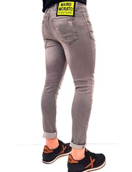 Vaquero Mario Morato gris con amarillo skinny fit