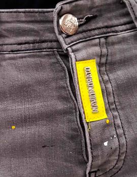 Vaquero Mario Morato gris con amarillo skinny fit