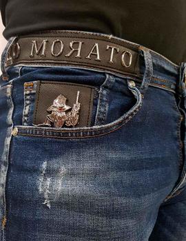 Vaquero Mario Morato azul con cinturón negro