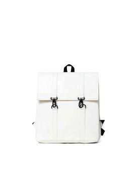 Mochila Rains off white unisex impermeable