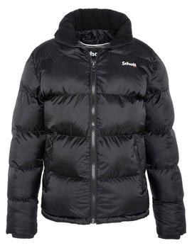 Plumifero Schott NYC negro acolchado para hombre