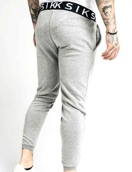 Pantalón chándal SikSilk Elastic Jacquard gris