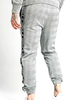 Pantalones SikSilk cuadro gris Dogtooth Check Cuff