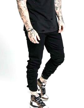 Pantalón moda SikSilk negro tobillos ajustados