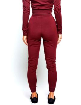 Pantalón SikSilk chica Eyelet Mesh Track burdeos