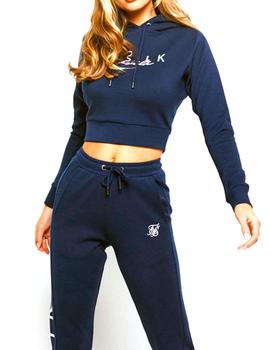 Sudadera SikSilk chica Colour Signature Crop azul