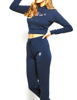 Sudadera SikSilk chica Colour Signature Crop azul