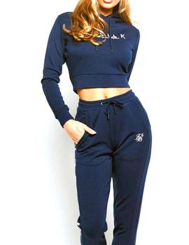 Sudadera SikSilk chica Colour Signature Crop azul