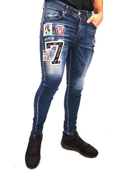 Jeans Mario Morato Denim con estampas bordadas