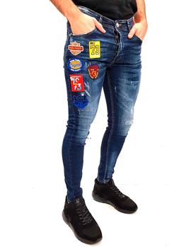 Pantalón Mario Morato Jeans con símbolos cosidos