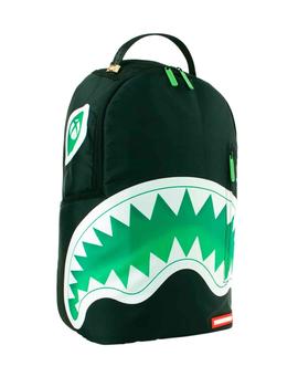 Mochila Sprayground original con tiburón verde
